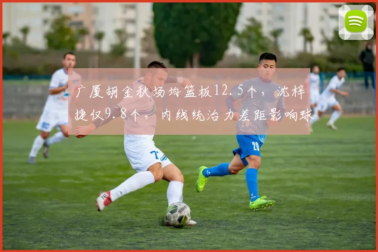 广厦胡金秋场均篮板12.5个，沈梓捷仅9.8个，内线统治力差距影响球队上限